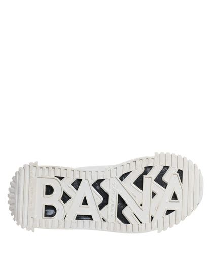 Dolce &amp; Gabbana Weiß Schwarz NS1 Low Top Sneakers Schuhe