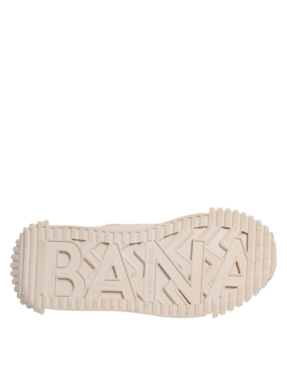 Dolce &amp; Gabbana Weiße Spitze NS1 Low Top Sneaker Sportschuhe