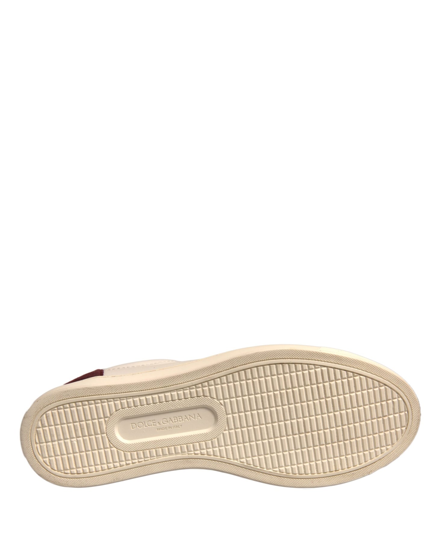 Dolce &amp; Gabbana Weiße Wildleder Low Top Sneakers Schuhe