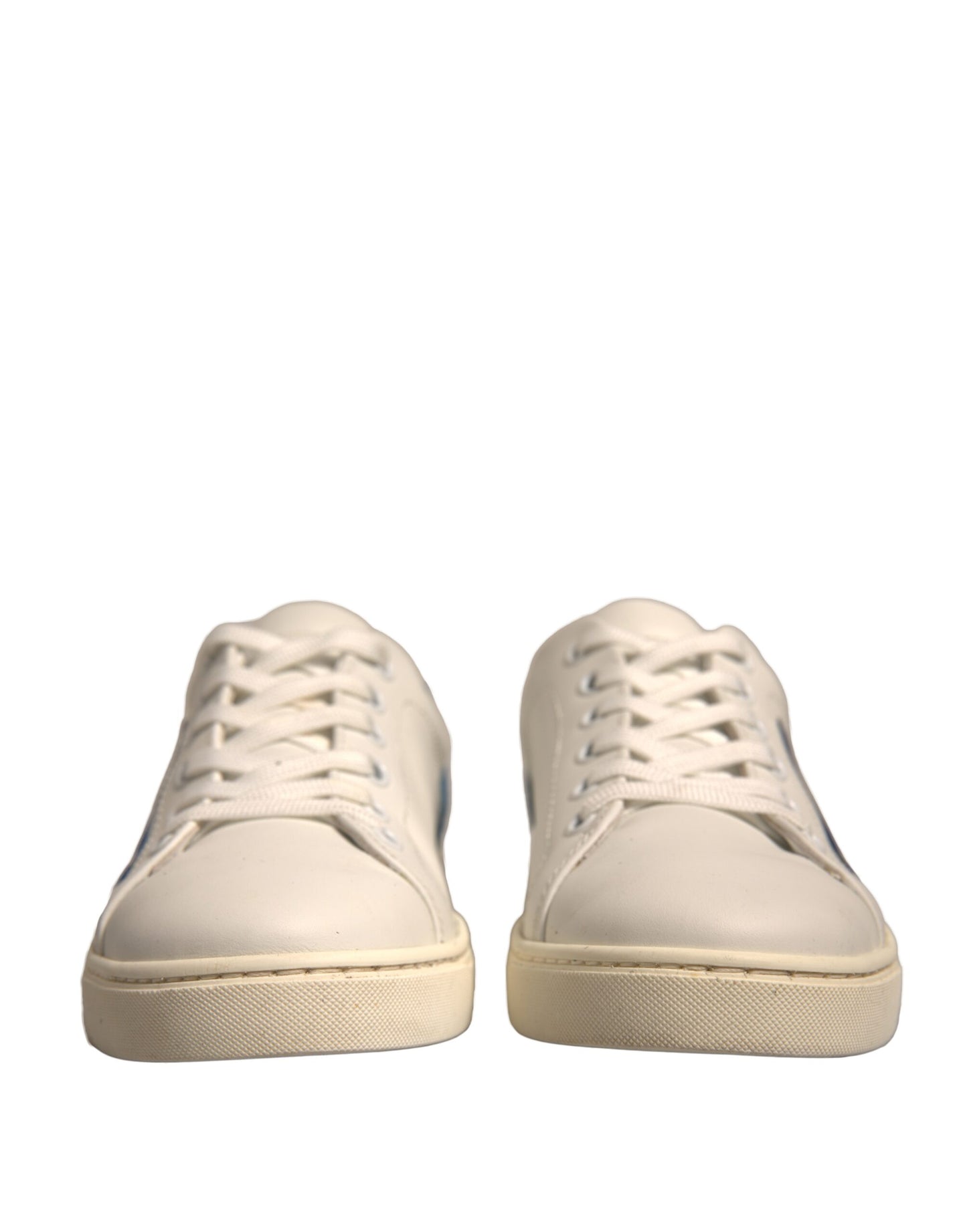 Dolce &amp; Gabbana Weiße Wildleder Low Top Sneakers Schuhe