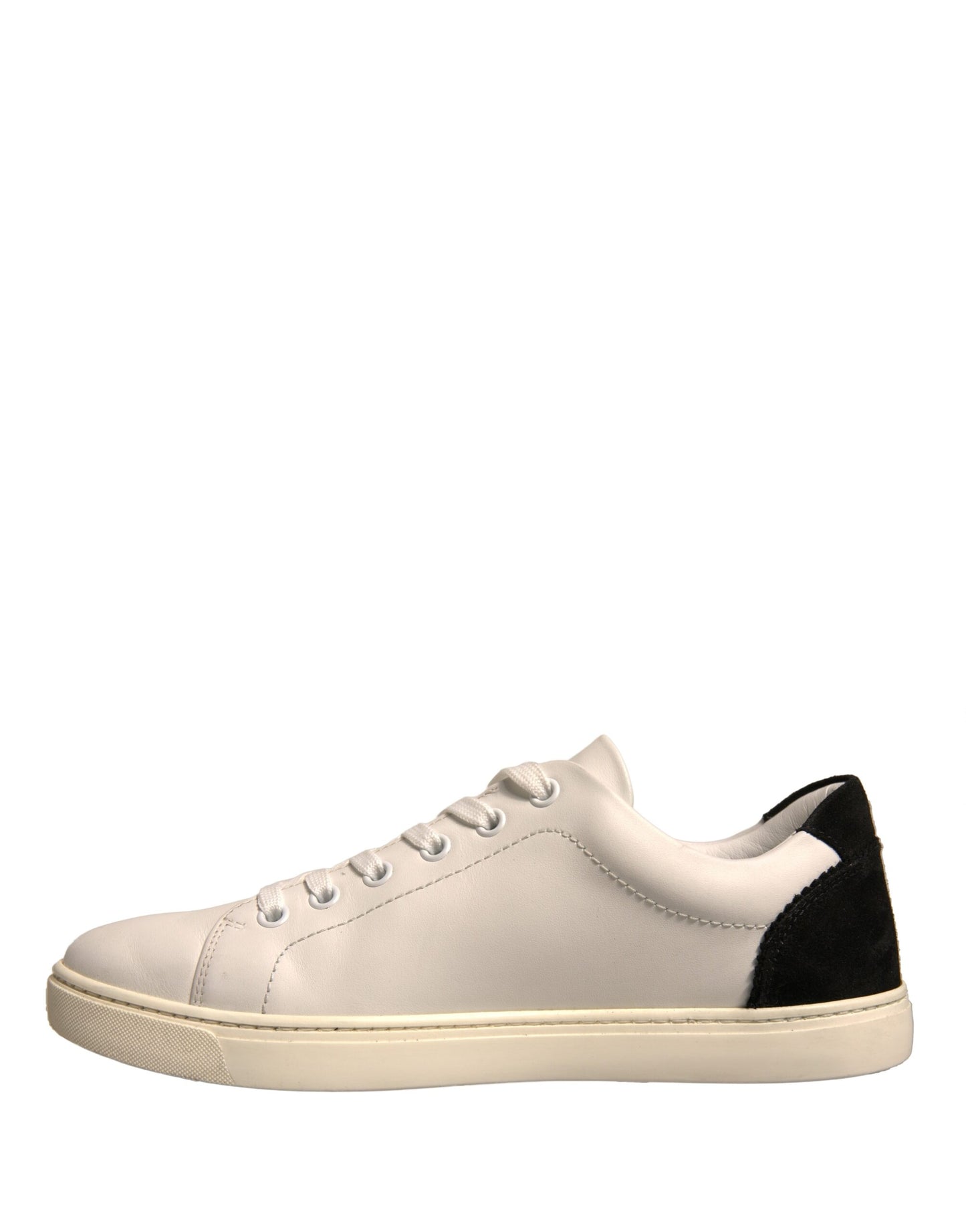 Dolce &amp; Gabbana Weiße Wildleder Low Top Sneakers Schuhe