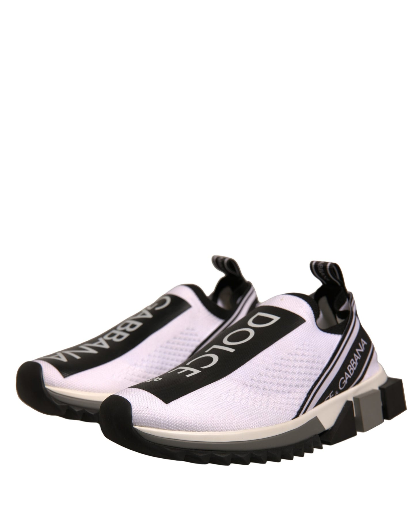 Dolce &amp; Gabbana Sorrento Slip-On Sneakers in Weiß und Schwarz