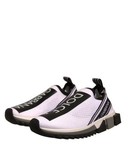 Dolce &amp; Gabbana Sorrento Slip-On Sneakers in Weiß und Schwarz