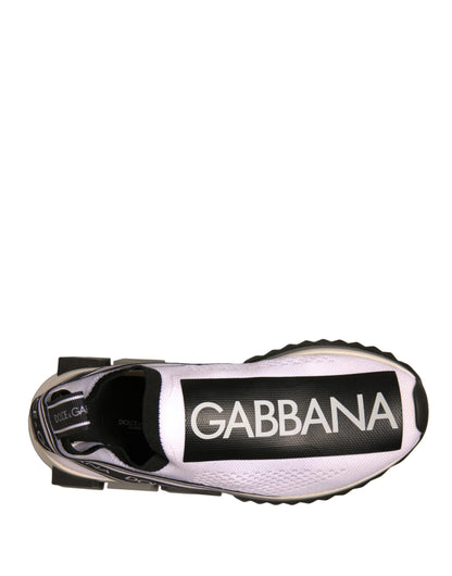 Dolce &amp; Gabbana Sorrento Slip-On Sneakers in Weiß und Schwarz