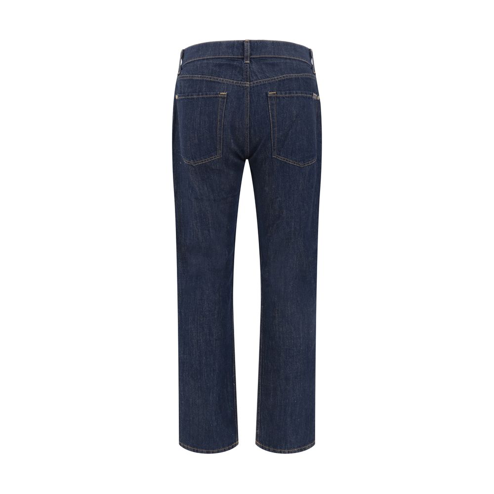7FOR Blaue Baumwoll-Jeans mit geradem Bein