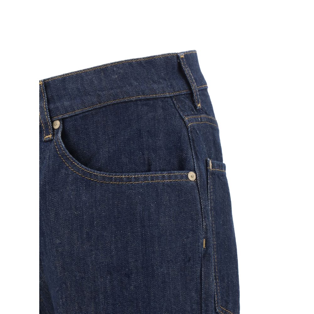 7FOR Blaue Baumwoll-Jeans mit geradem Bein
