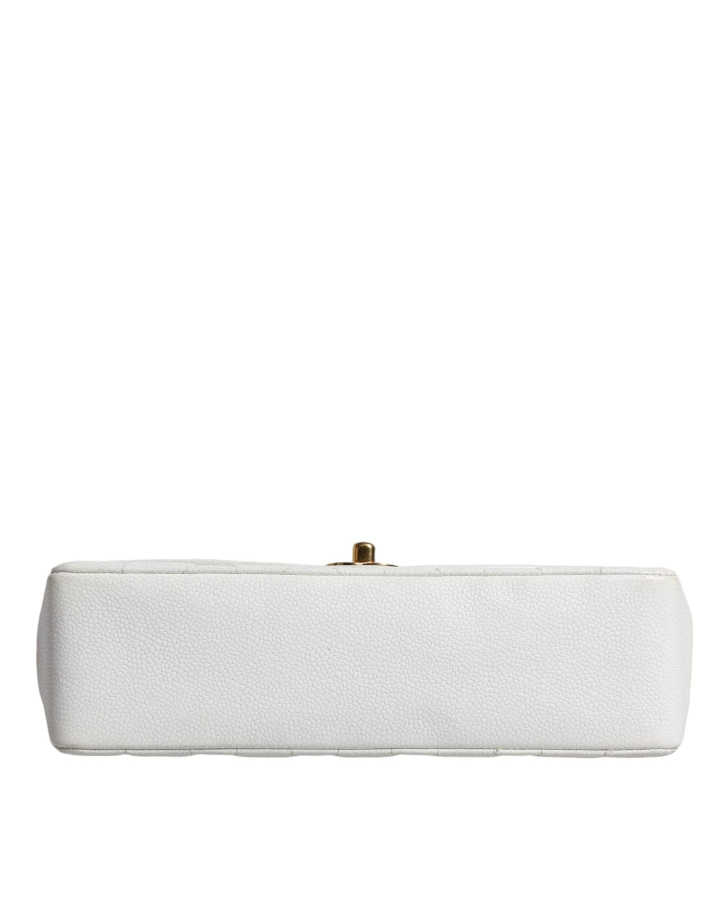 Chanel White Medium Classic DIANA Umhängetasche, vergoldete Handtasche