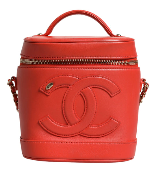 Chanel Orange Coco Mark Vanity Chain Schulterhandtasche
