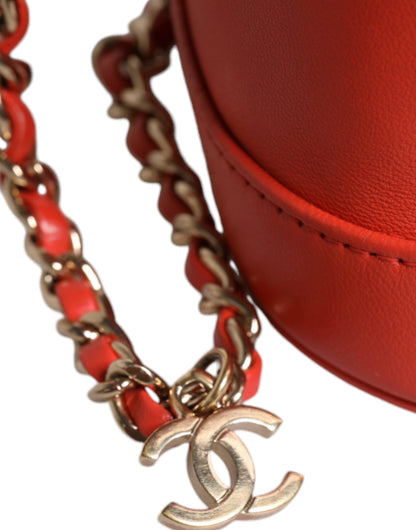Chanel Orange Coco Mark Vanity Chain Schulterhandtasche
