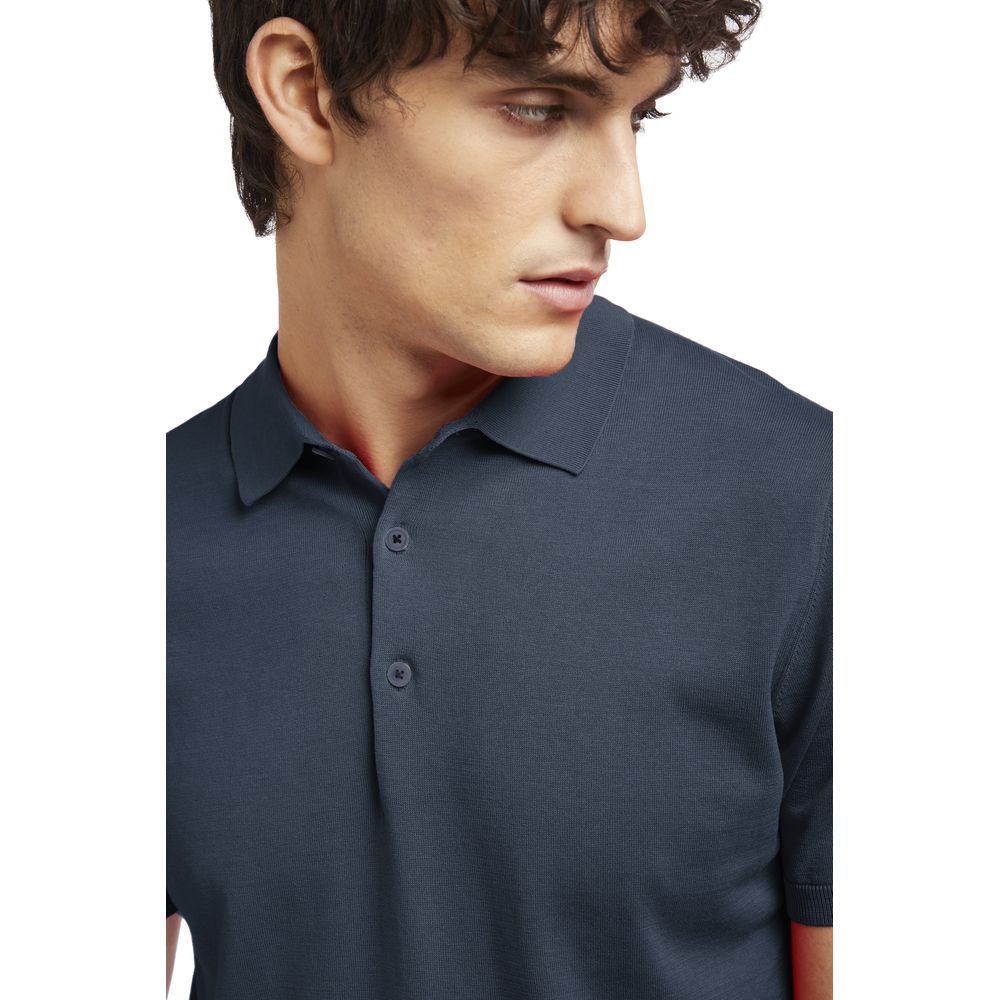 Blaues Poloshirt aus Baumwolle von AT.P.CO