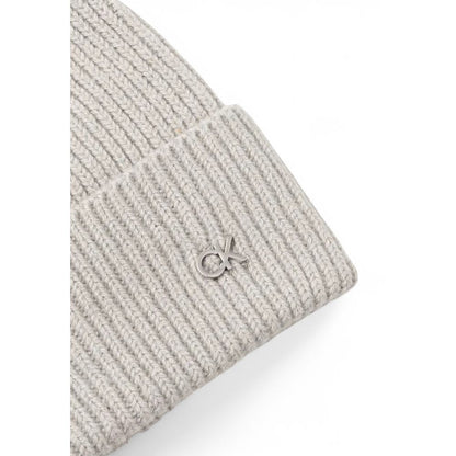Calvin Klein Graue Wollmütze Baseballmütze