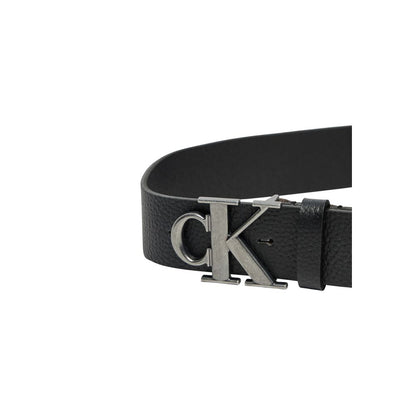 Calvin Klein Jeans – Schwarzer Ledergürtel