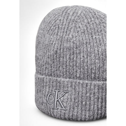 Calvin Klein Grey Marabou Caps Baseballmütze
