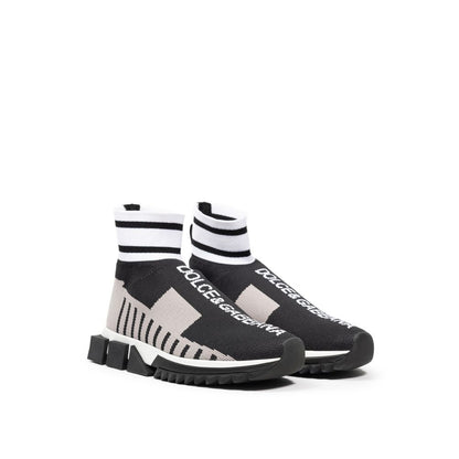 Dolce &amp; Gabbana – Schwarzer Stoff-Sneaker