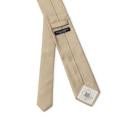 ربطات عنق وربطة عنق من الحرير الذهبي من دولتشي آند غابانا