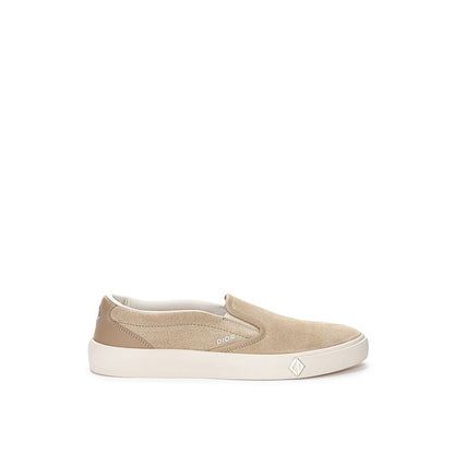 Dior Beige Leder Slipper Loafer