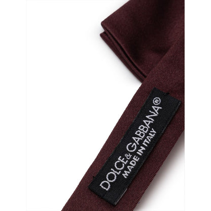 Dolce &amp; Gabbana Burgunderfarbene Seidenfliege