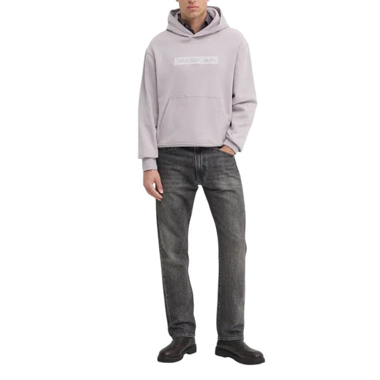 Calvin Klein Jeans – Lilafarbener Kapuzenpullover aus Baumwolle