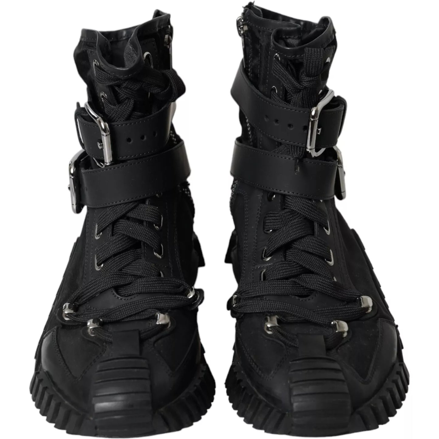 Dolce &amp; Gabbana – Schwarze Nylon-NS1-High-Top-Sneakers