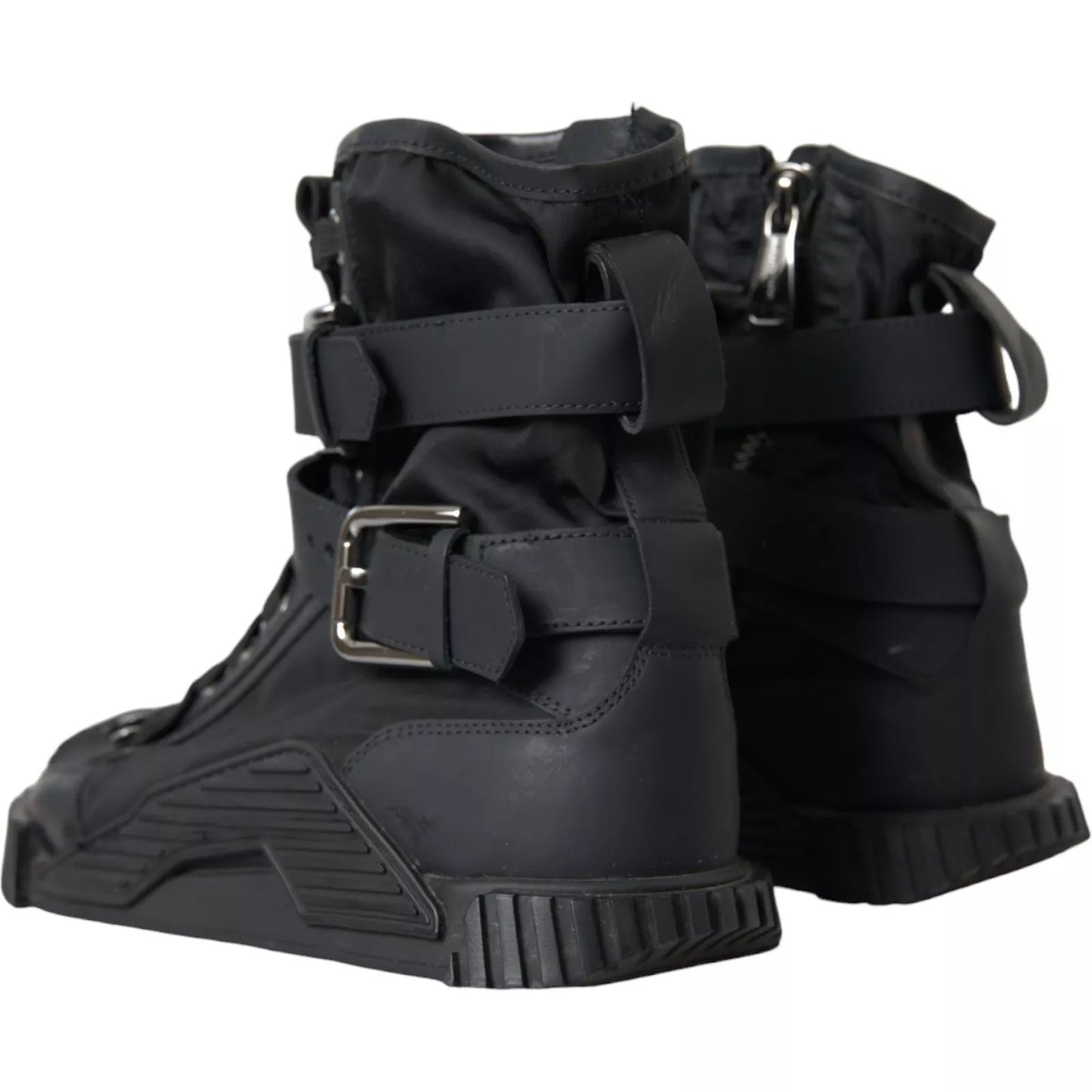 Dolce &amp; Gabbana – Schwarze Nylon-NS1-High-Top-Sneakers