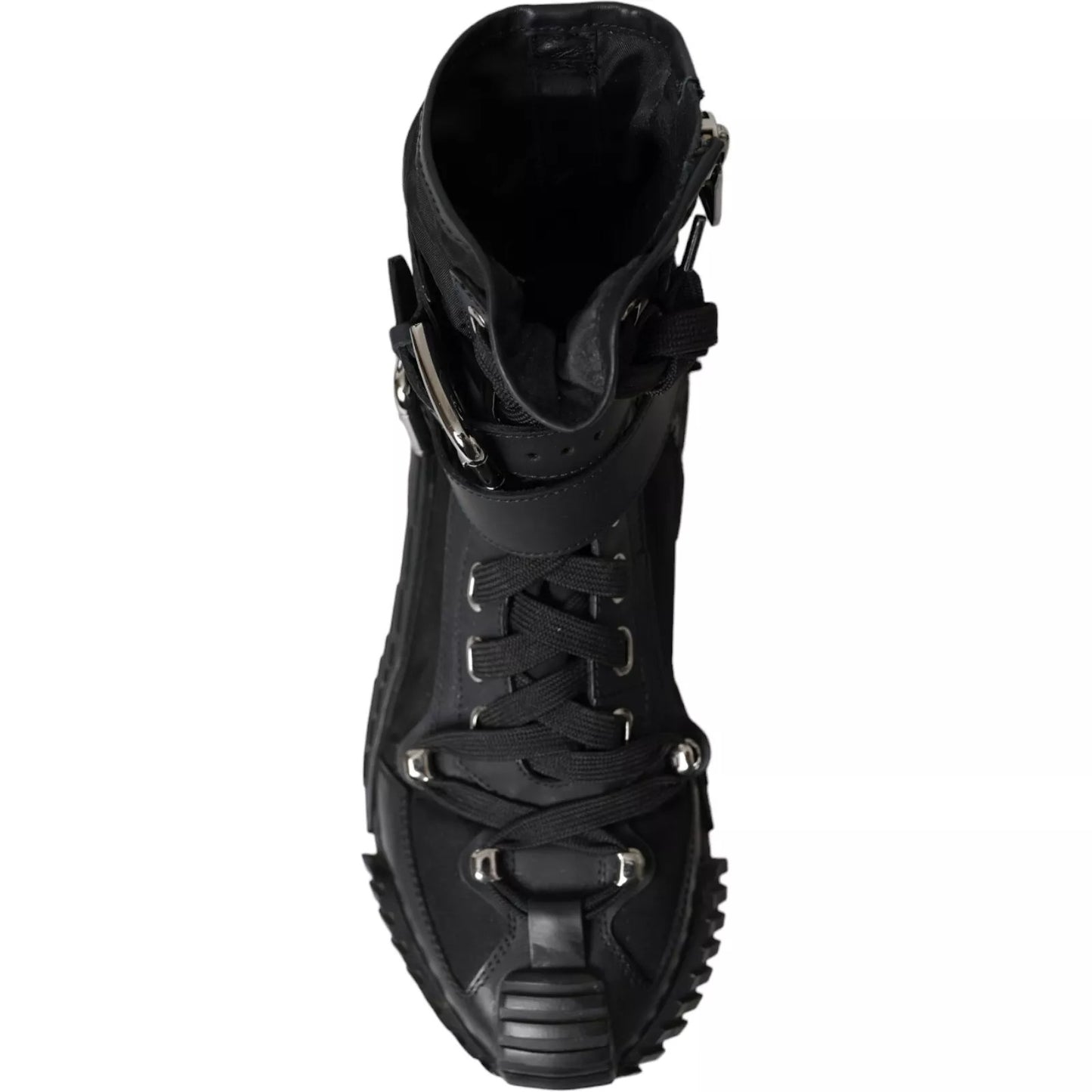 Dolce &amp; Gabbana – Schwarze Nylon-NS1-High-Top-Sneakers
