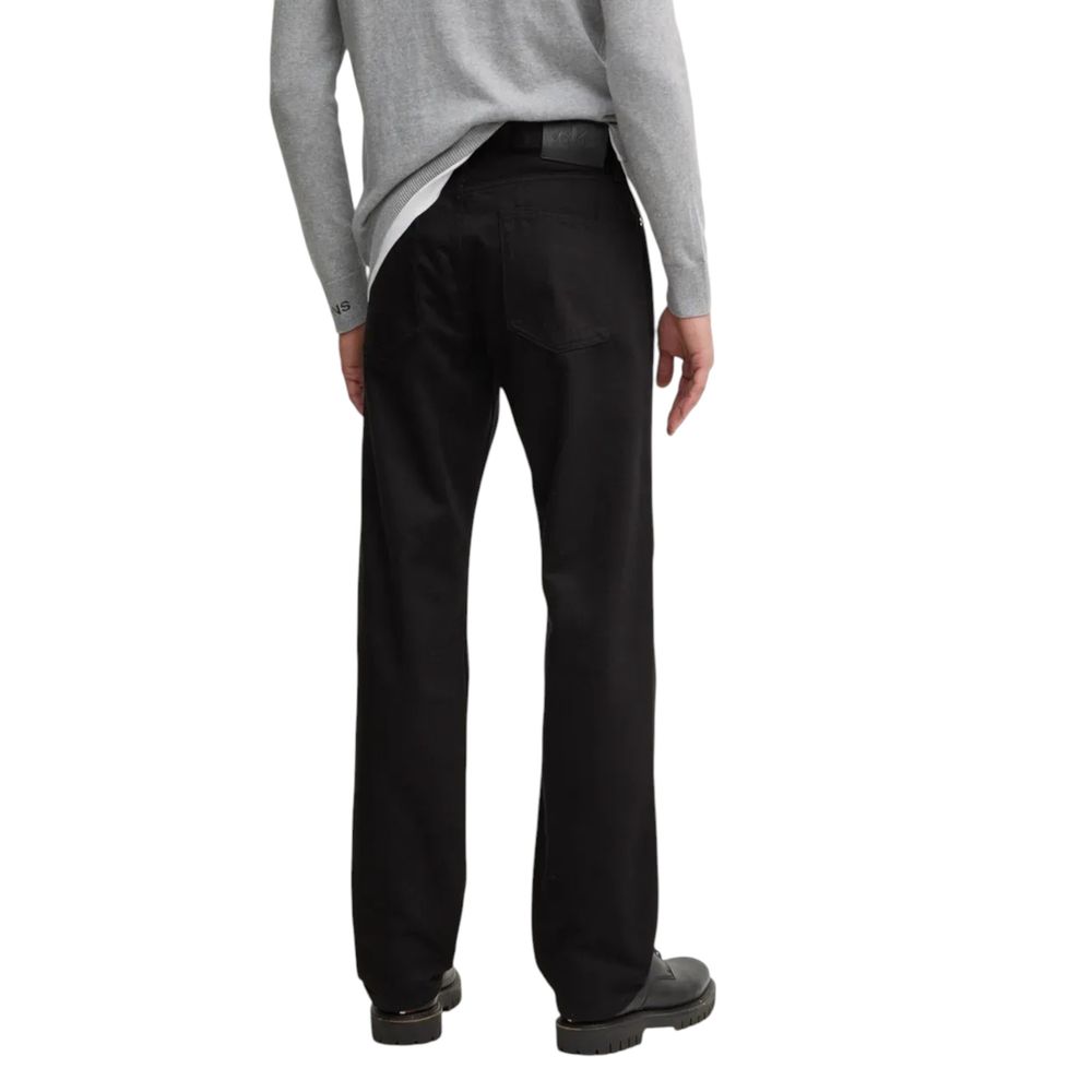Calvin Klein Jeans – Locker geschnittene Jeans aus schwarzer Baumwolle
