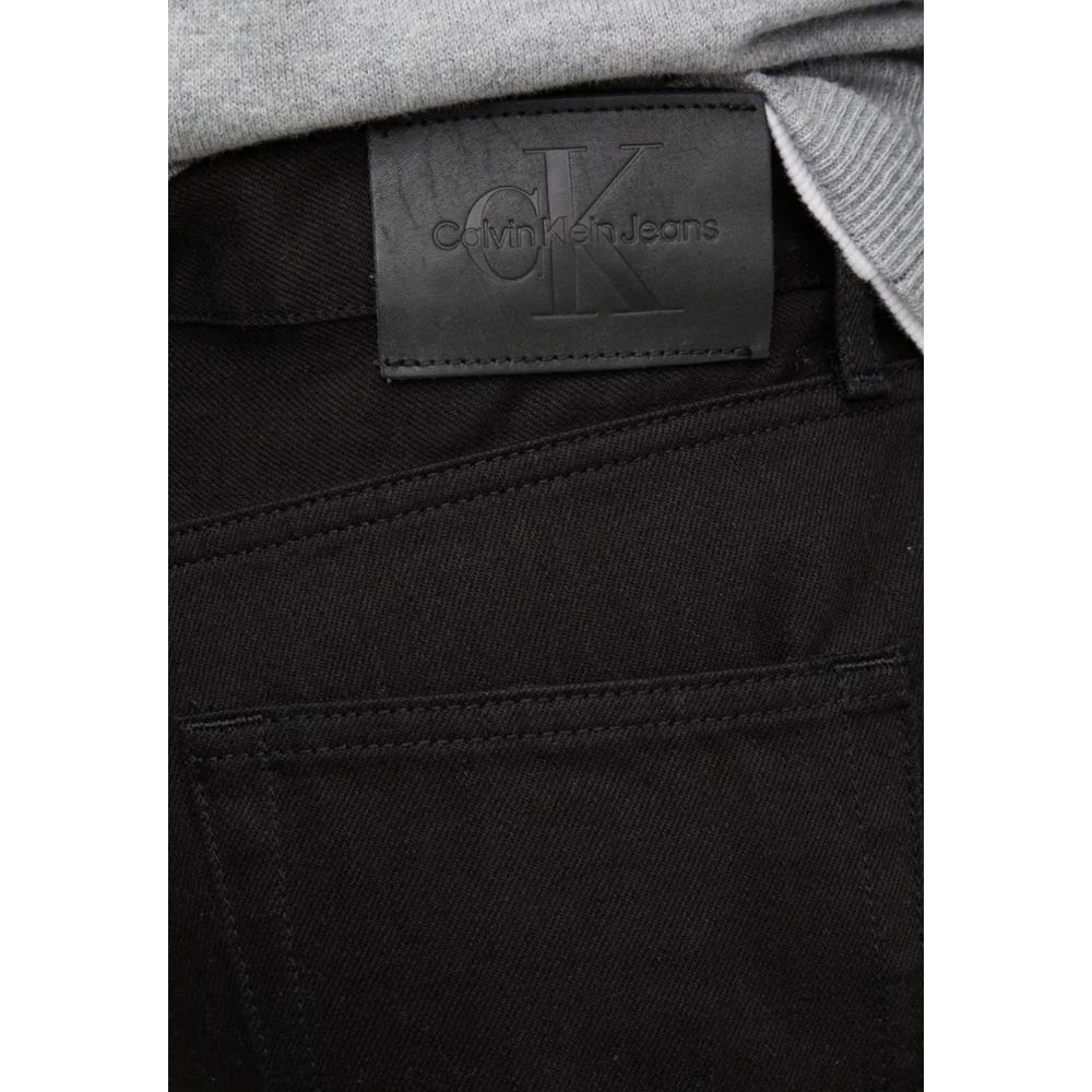 Calvin Klein Jeans – Locker geschnittene Jeans aus schwarzer Baumwolle