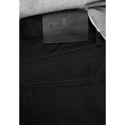Calvin Klein Jeans – Locker geschnittene Jeans aus schwarzer Baumwolle
