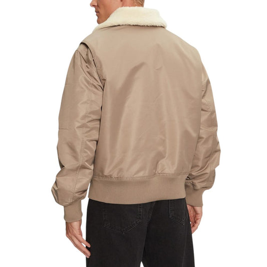 Calvin Klein Jeans – Beige Jacken und Mäntel aus recyceltem Polyamid