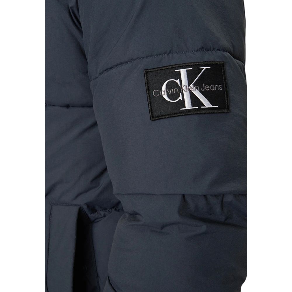 Calvin Klein Jeans – Blaue Polyamidjacken und -mäntel