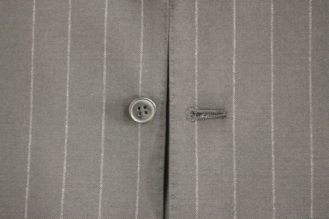 Dolce &amp; Gabbana – Schwarze, gestreifte Wollweste mit Logo