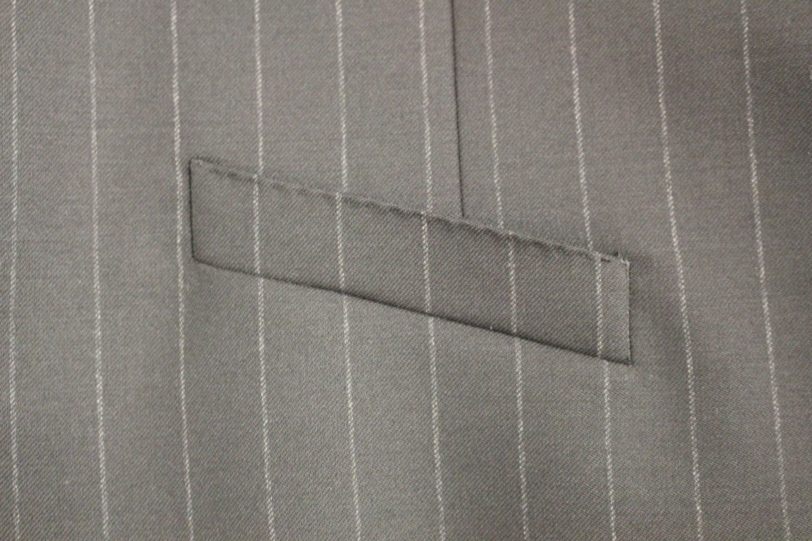 Dolce &amp; Gabbana – Schwarze, gestreifte Wollweste mit Logo