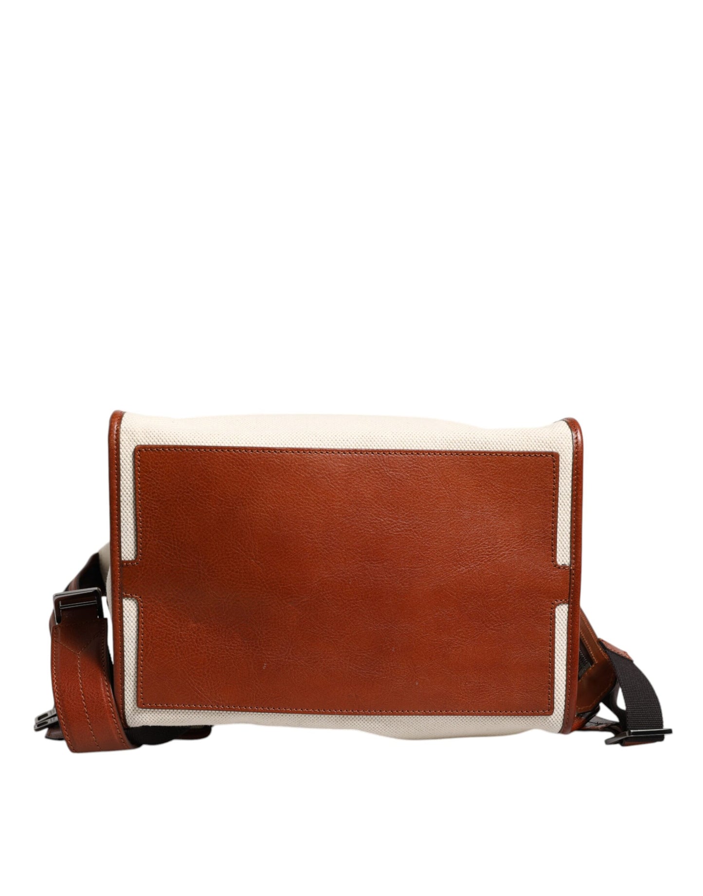 Dolce &amp; Gabbana Beige Braun Canvas Leder EDGE Reise Herren Rucksack Tasche