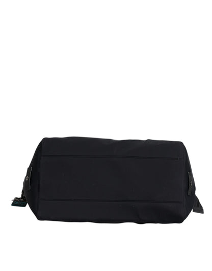 Dolce &amp; Gabbana – Schwarze Einkaufstasche aus Canvas mit DG-Logo-Print