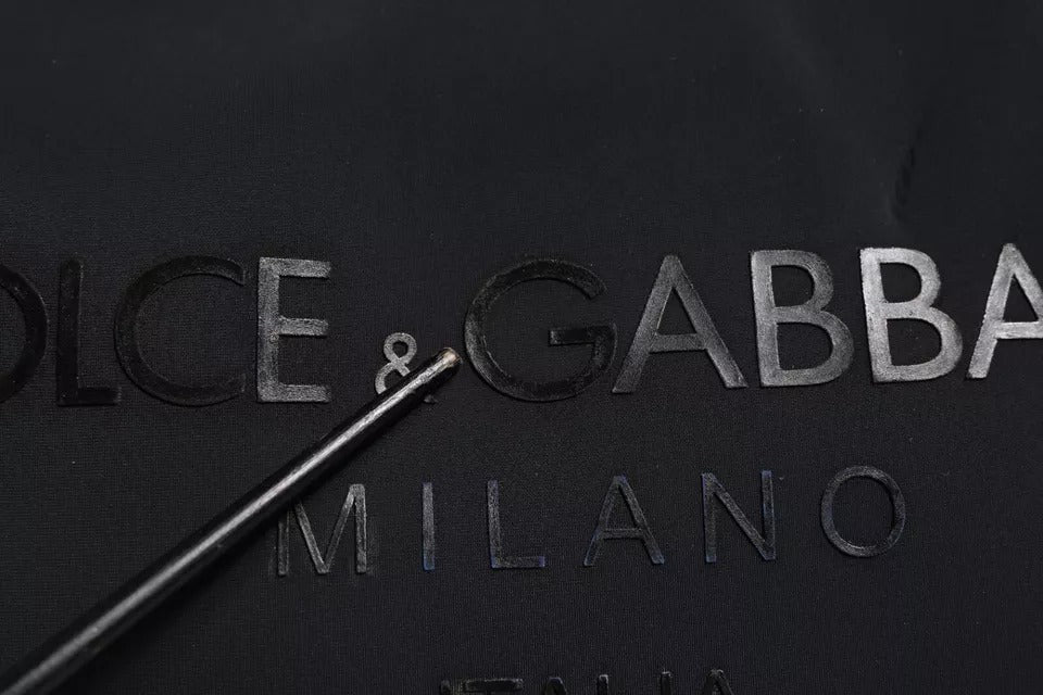 Dolce &amp; Gabbana – Schwarze Einkaufstasche aus Canvas mit DG-Logo-Print