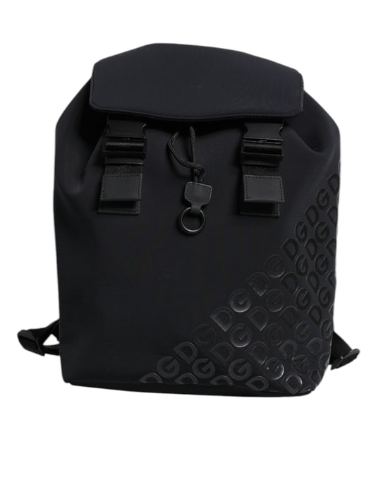 Dolce &amp; Gabbana – Schulrucksack aus Neopren-Nylon mit DG-Logo, Schwarz