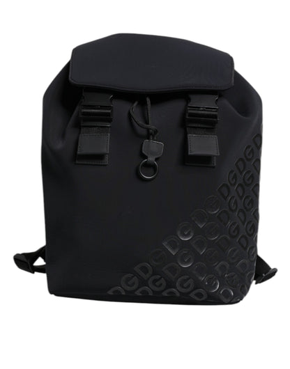 Dolce &amp; Gabbana – Schulrucksack aus Neopren-Nylon mit DG-Logo, Schwarz