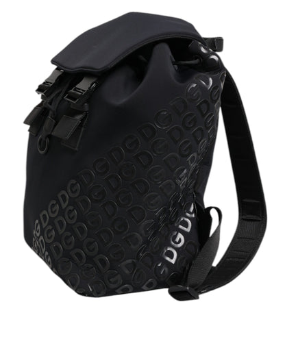 Dolce &amp; Gabbana – Schulrucksack aus Neopren-Nylon mit DG-Logo, Schwarz