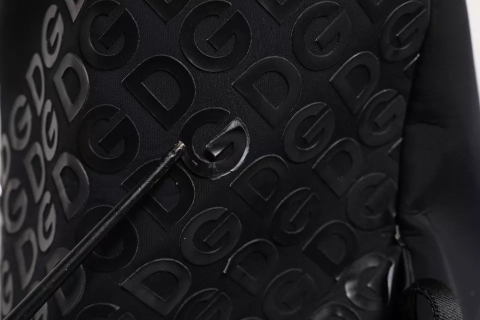 Dolce &amp; Gabbana – Schulrucksack aus Neopren-Nylon mit DG-Logo, Schwarz