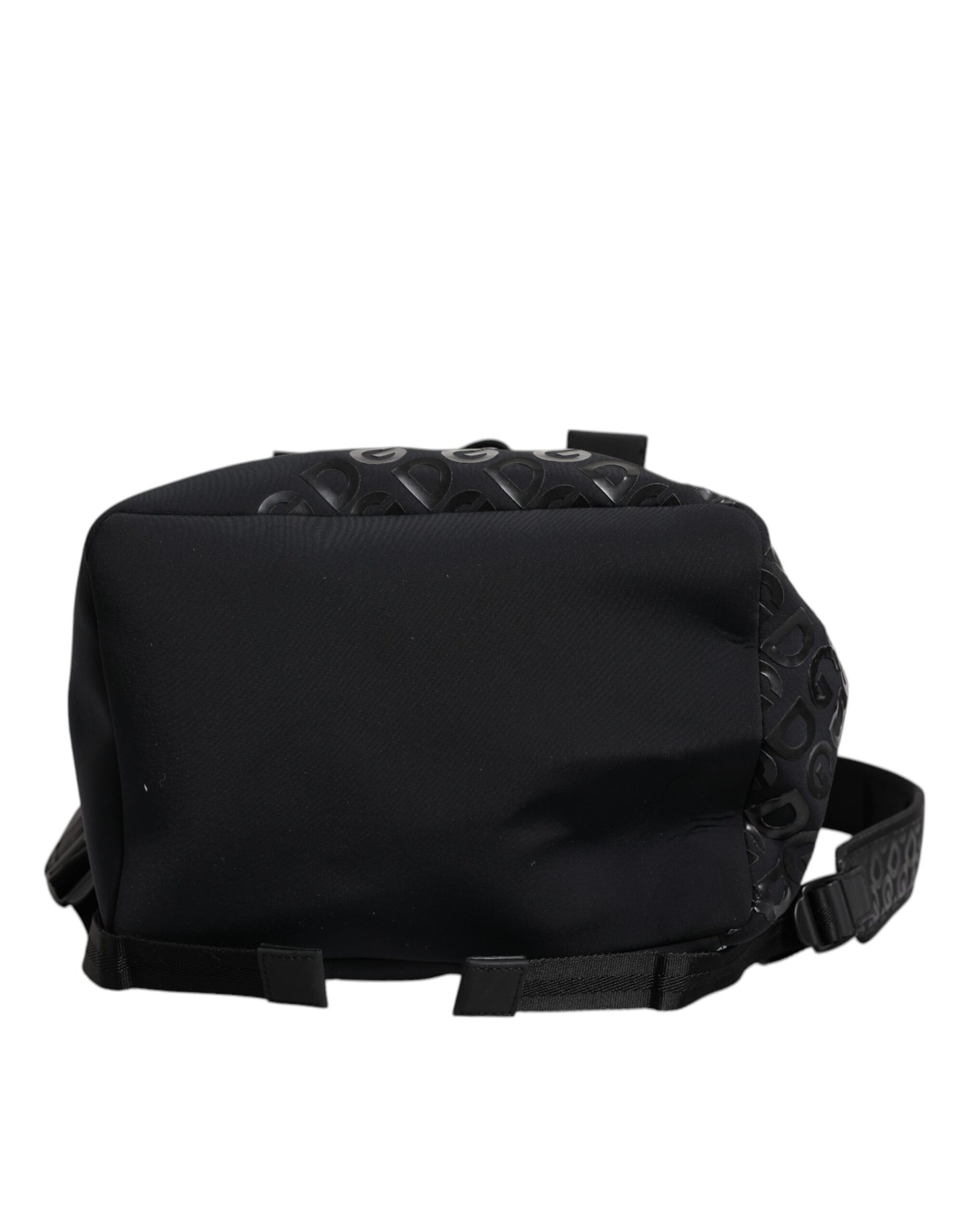 Dolce &amp; Gabbana – Schulrucksack aus Neopren und Nylon mit DG-Logo, Schwarz