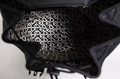 Dolce &amp; Gabbana – Schulrucksack aus Neopren und Nylon mit DG-Logo, Schwarz