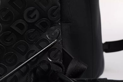 Dolce &amp; Gabbana – Schulrucksack aus Neopren und Nylon mit DG-Logo, Schwarz