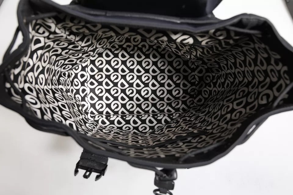 Dolce &amp; Gabbana – Schulrucksack aus Neopren und Nylon mit DG-Logo, Schwarz