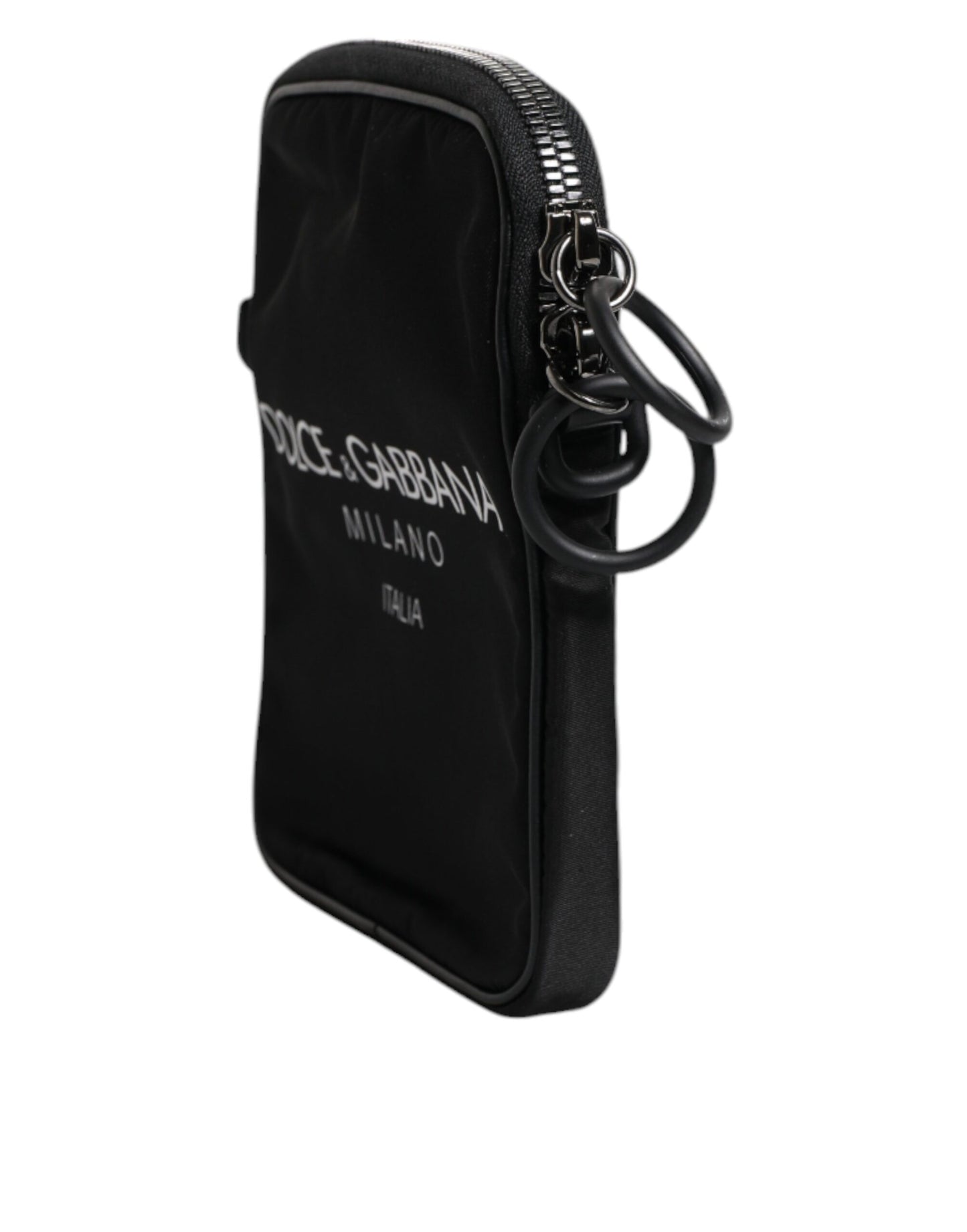 Dolce &amp; Gabbana – Schwarze Umhängetasche aus Neopren mit Logo-Print