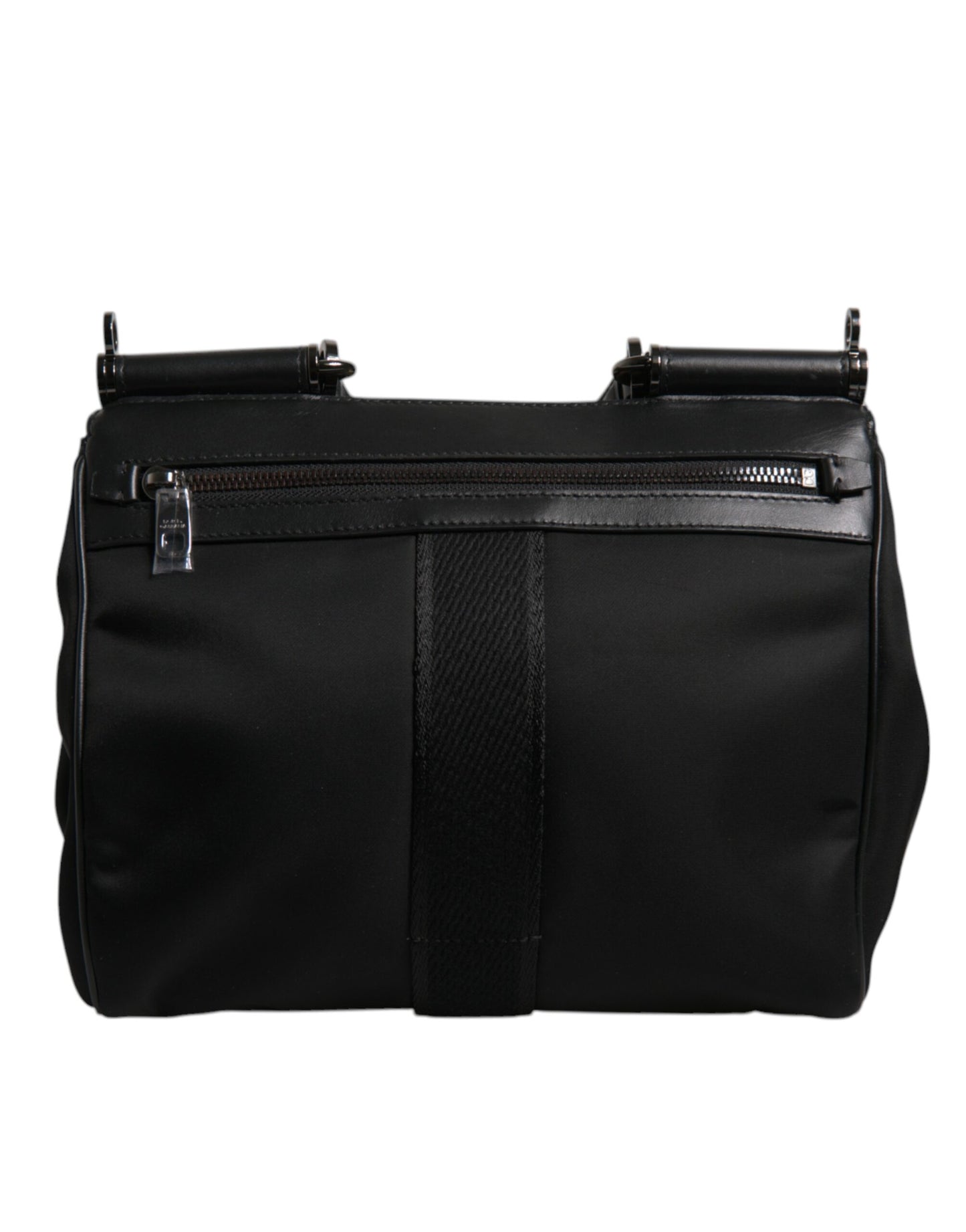 Dolce &amp; Gabbana – Sicily – Tragetasche aus lackiertem Nylon mit Leopardenmuster in Braun