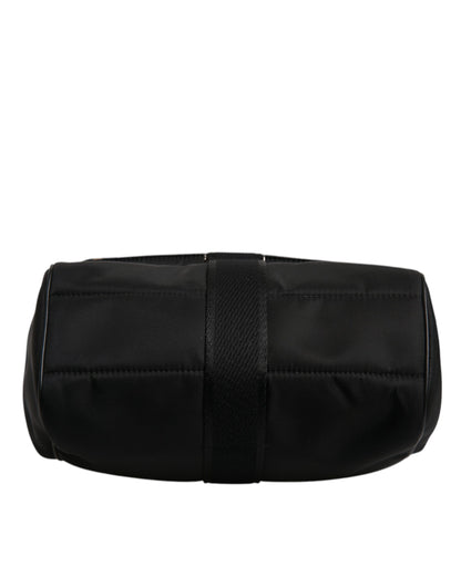 Dolce &amp; Gabbana – Sicily – Tragetasche aus lackiertem Nylon mit Leopardenmuster in Braun