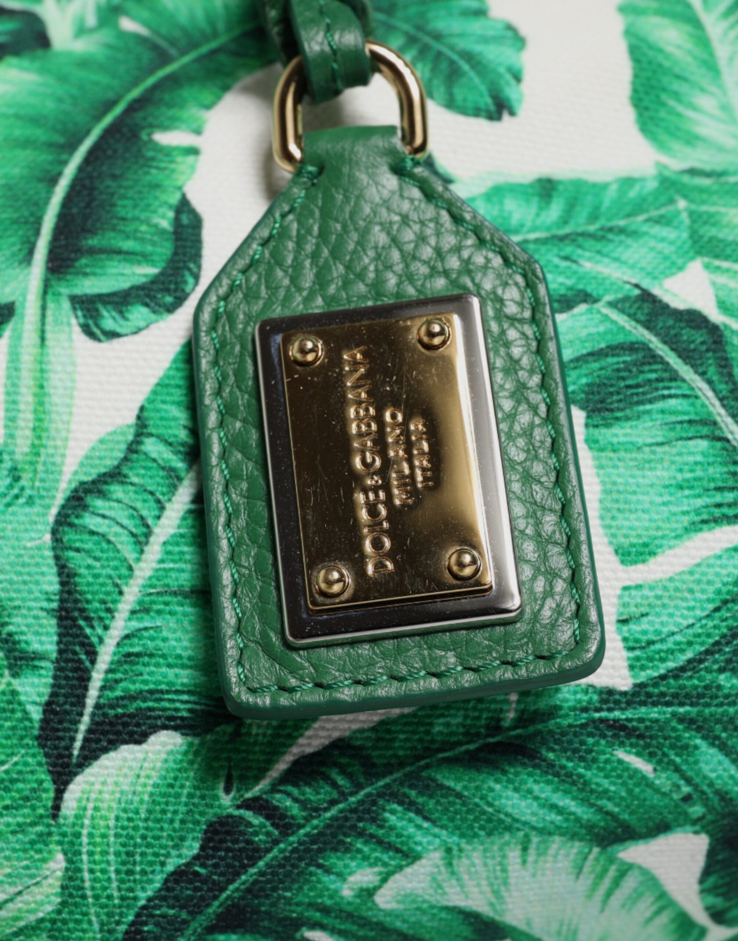 Dolce &amp; Gabbana Grüne Canvas-Tragetasche „Botanischer Garten“ für Damen