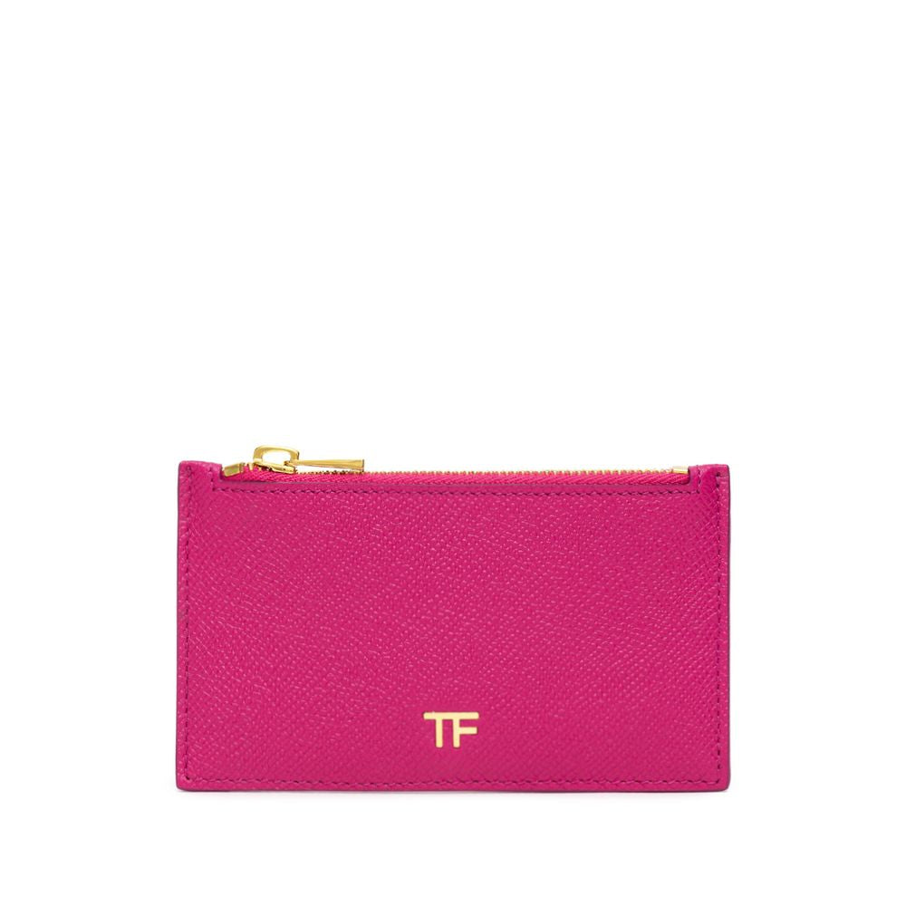 Tom Ford Kartenetui aus fuchsiafarbenem Leder