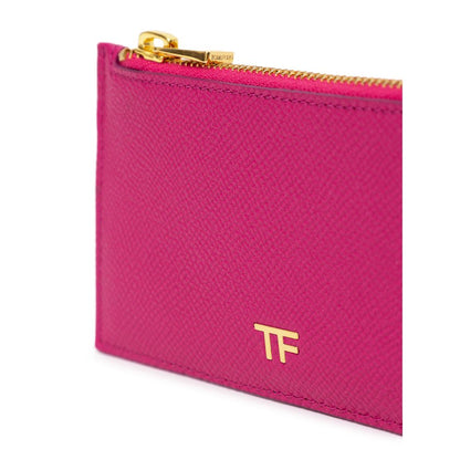 Tom Ford Kartenetui aus fuchsiafarbenem Leder
