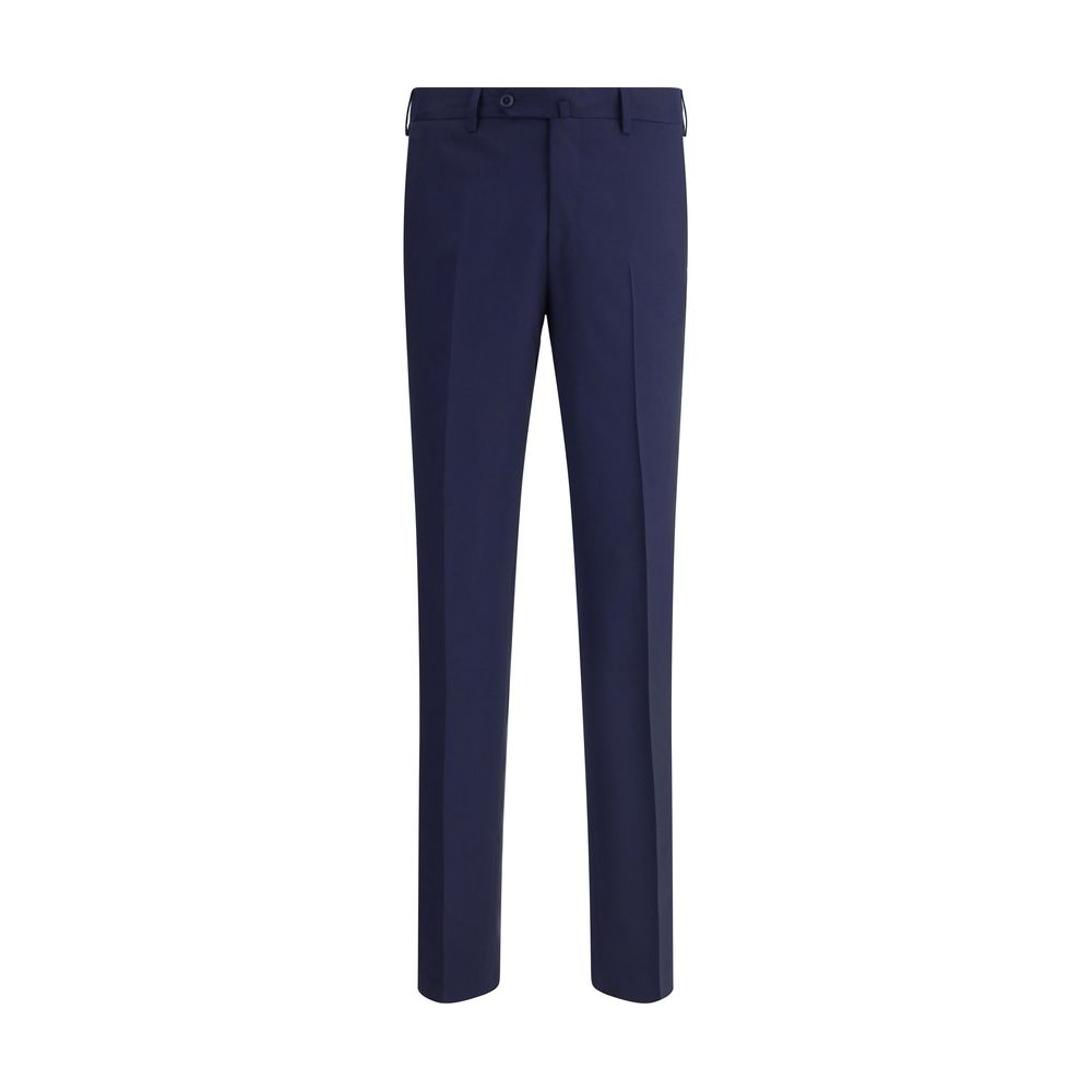 Gi Capri Blaue Fleece-Woll-Anzughose
